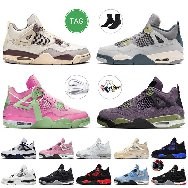 2022 jumpman 4 4s basketball shoes violet ore craft canyon purple canvas black cat red thunder blue sail pink white oreo midnight navy women